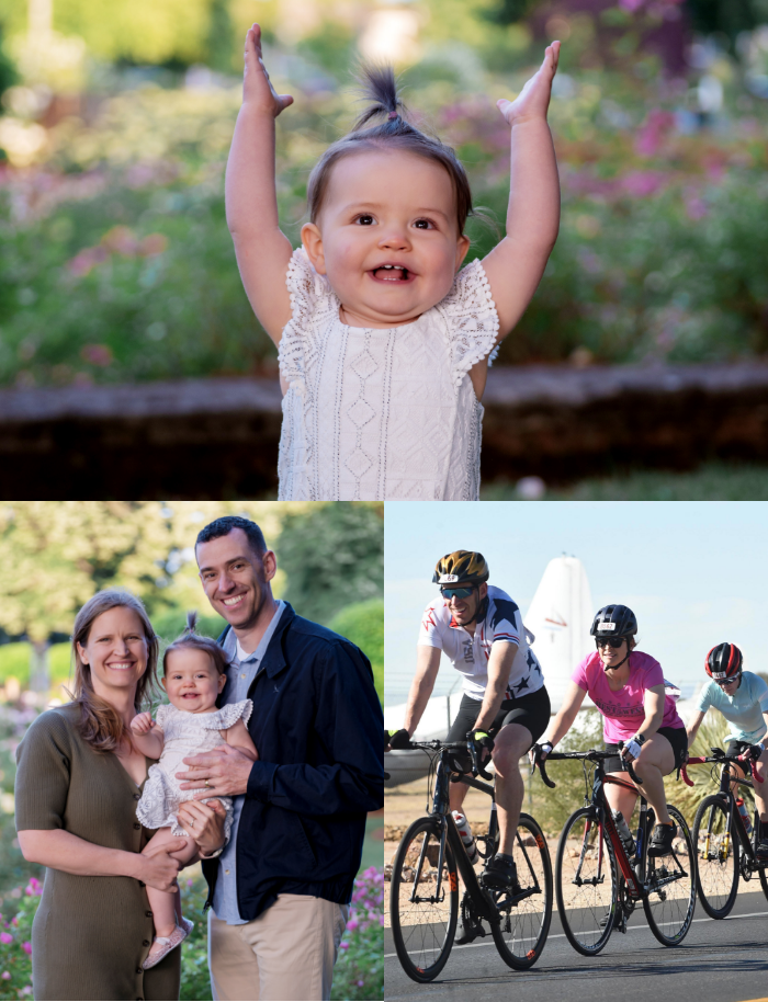 Man and woman jogging up a staircase